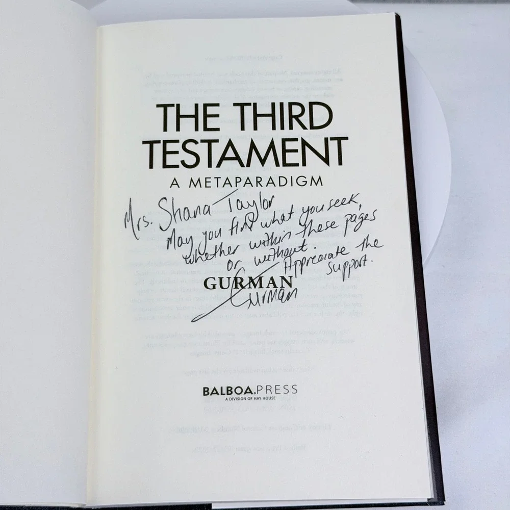 The Third Testament A Metaparadigm Gurman Signed Hardcover 2020 Balboa Press